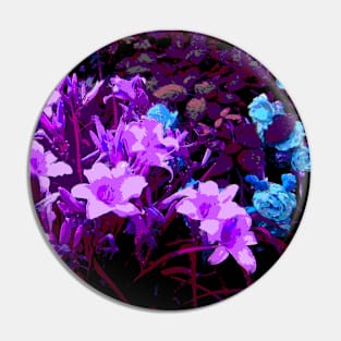 Purple garden with blue roses Pin