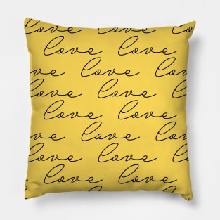 Love Love Love - Mustard Pillow