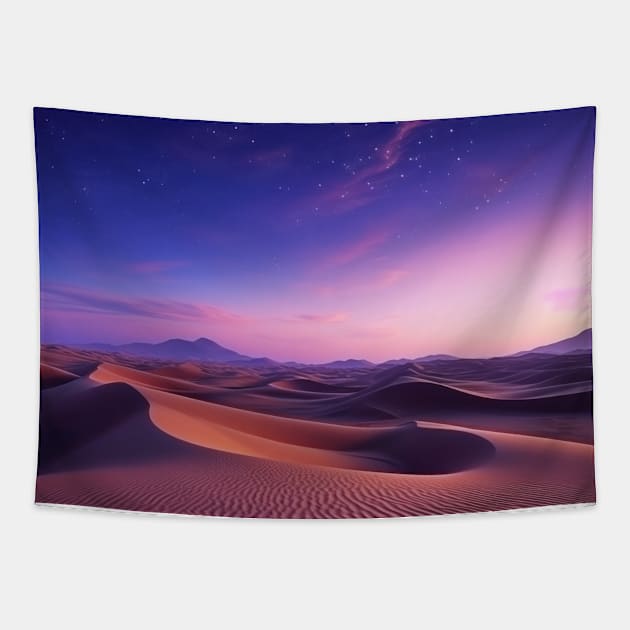 Desert Sand Land Serene Landscape Tapestry by Cubebox