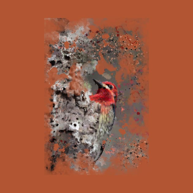 impressinistic woodpecker by Taya Johnston