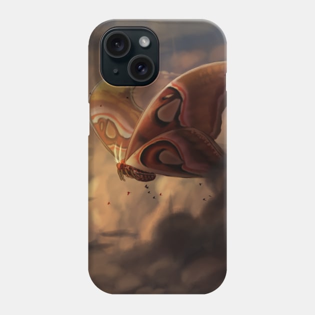 Colossal Atlas moth Phone Case by amberluvsbugs