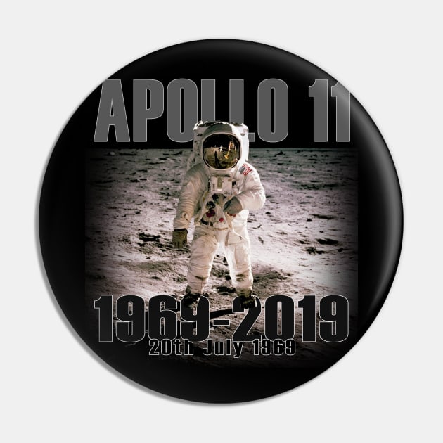 Apollo 11 Moon Landing 50th Anniversary Pin by SeattleDesignCompany