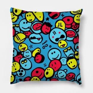 Random Smile Pattern Pillow