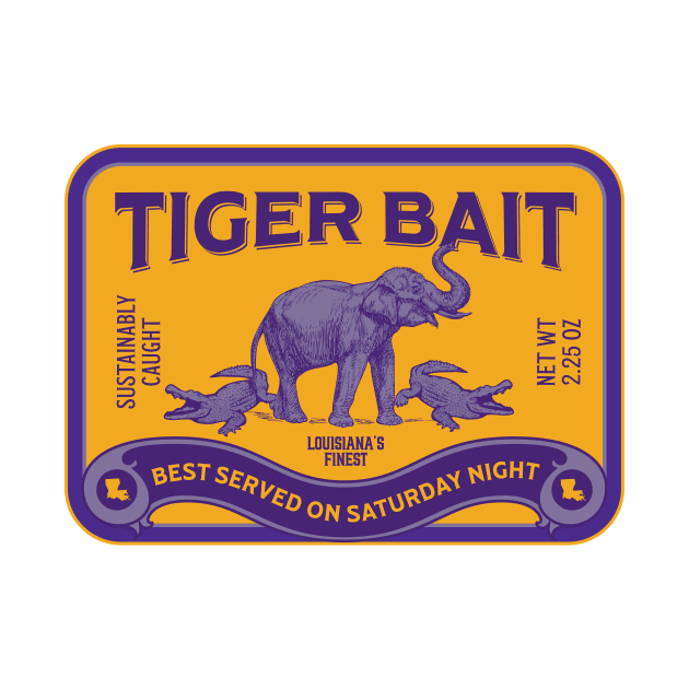 Vintage Tiger Bait Purple and Gold Sardine Tin BR by SLAG_Creative