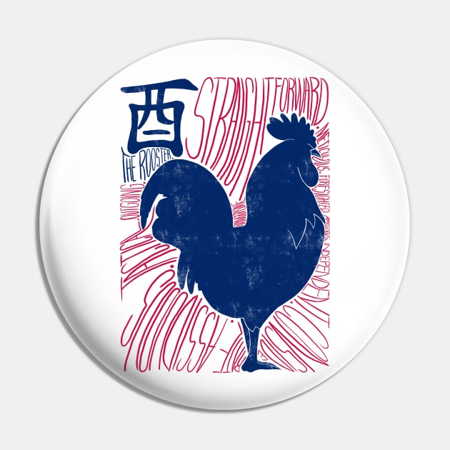 The Rooster Shio Chinese Zodiac Sign Pin by Ranggasme