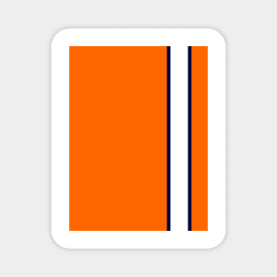 Luton Town Retro Away 1977 -78 Orange and White Navy Bars Magnet