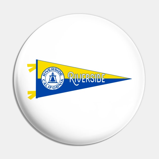 Riverside Flag Pennant Pin by zsonn