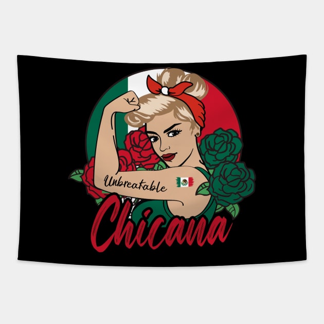 Chicana Chicana Tapestry TeePublic