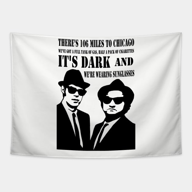 It's dark out, and we're wearing sunglasses! Tapestry by HellraiserDesigns