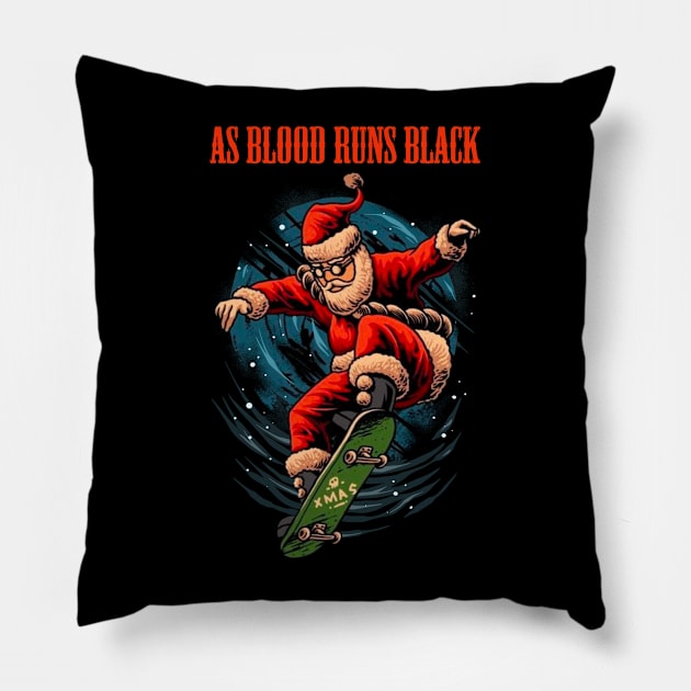 AS BLOOD RUNS BLACK BAND XMAS Pillow by a.rialrizal