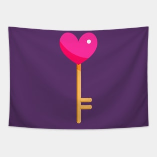 Heart Key Tapestry