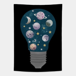 Galaxy Light Bulb Tapestry