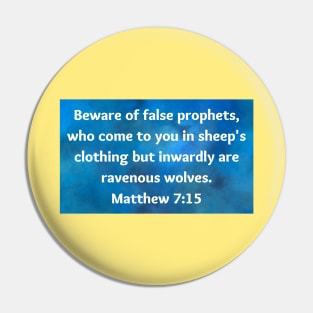 Bible Verse Matthew 7:15 Pin