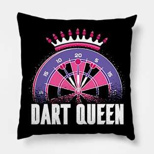 Darts Queen Funny Darts Women Pillow