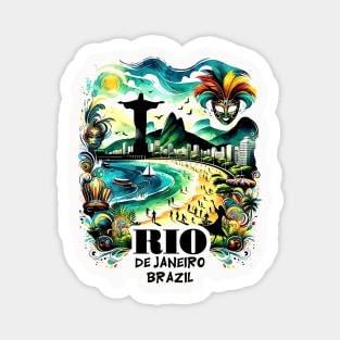 2024 Rio De Janeiro - Tropical Beach Magnet