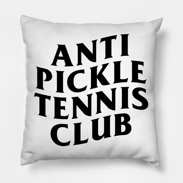 Anti Pickleball Tennis Club Pillow by CoVA Tennis