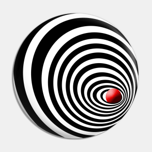 Time Tunnel Op Art Pin