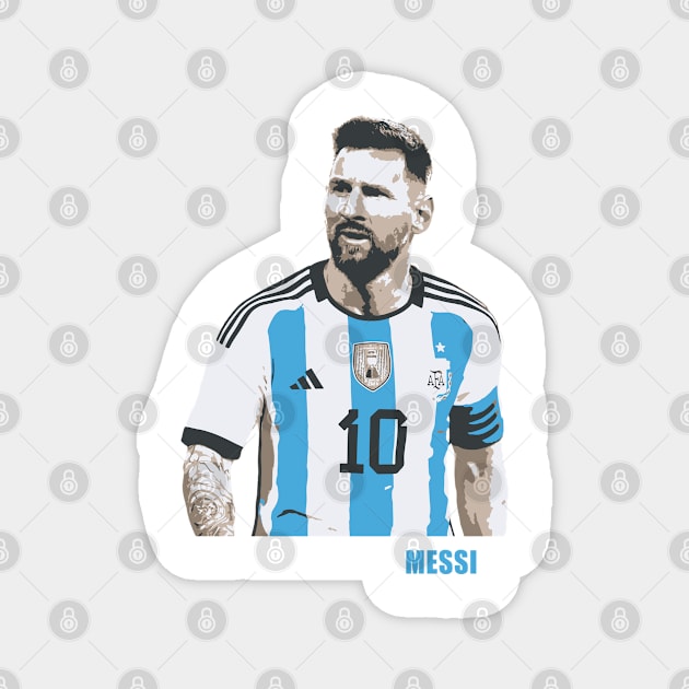 Messi Tribute - Lionel Soccer Player Goat Messi - Ronaldo Soccer Mbappe Messi Argentina Maradona Michael Jordan Inter Miami Ronaldinho Argentina Cristiano Ronaldo - 10 - Barcelona vs real Madrid - World Cup - Mundial de Futbol Magnet by TributeDesigns