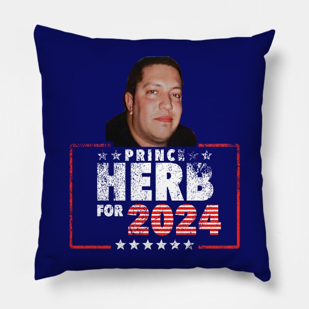 Impractical Jokers - Vote for Prince Herb Sal Vulcano USA 2024 Pillow by LuisP96