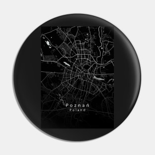 Poznan Poland City Map dark Pin