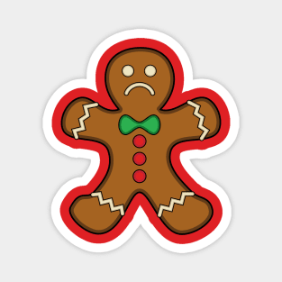 Sad Gingerbread Man Magnet