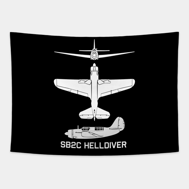 SB2C Helldiver American WW2 Dive Bomber Plane Cutout Silhouettes Gift