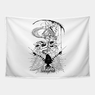 BULLET WITH BUTTERFLY WINGS 2 Tapestry