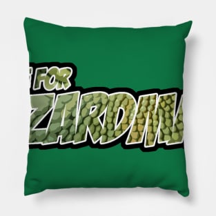 I Ride For Lizardman Pillow