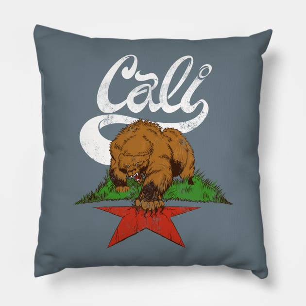 CALI BEAR Pillow by Figzy