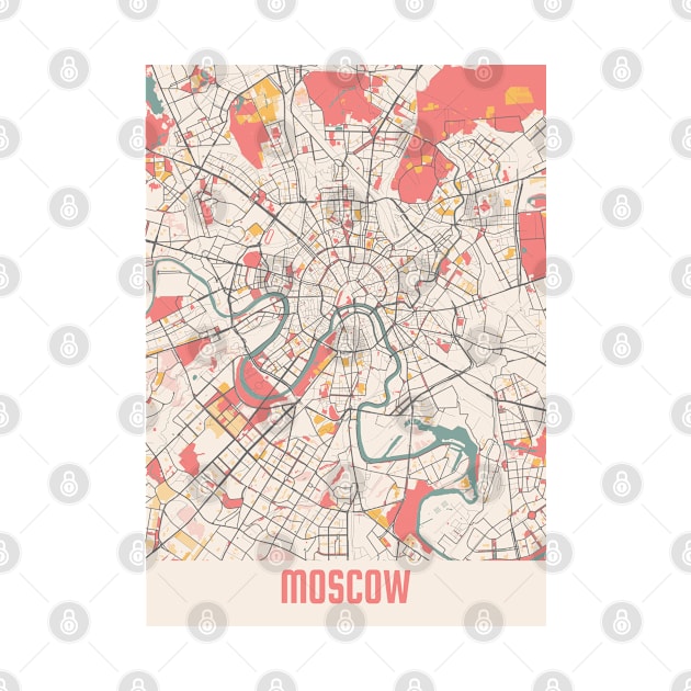 Moscow - Russia Chalk City Map by tienstencil