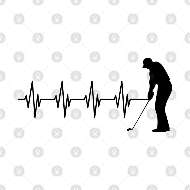 Golfer Heartbeat by KC Happy Shop