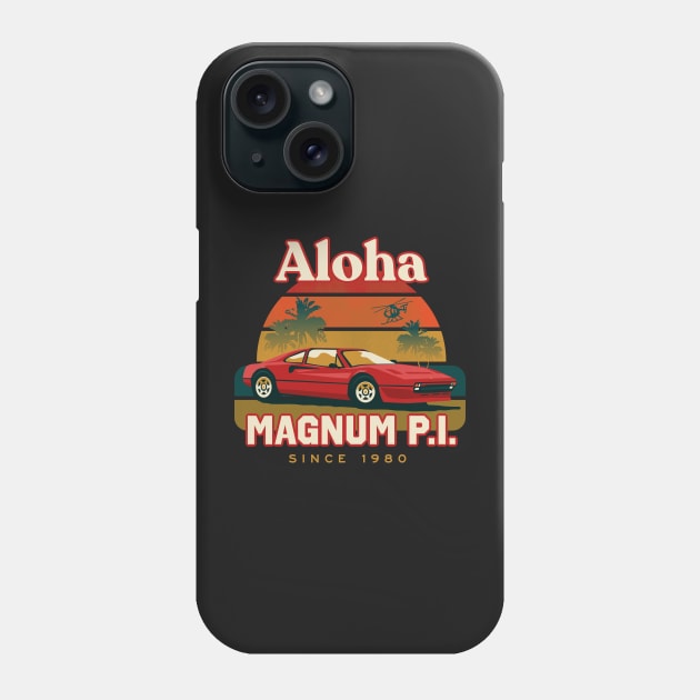 Aloha Magnum P.I. Phone Case by chillstudio