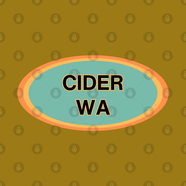 Cider Washington! Gold, Orange, and Light Pine Green Logo Design by SwagOMart