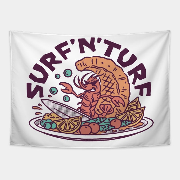 Surf and Turf Tapestry by REZA RAY