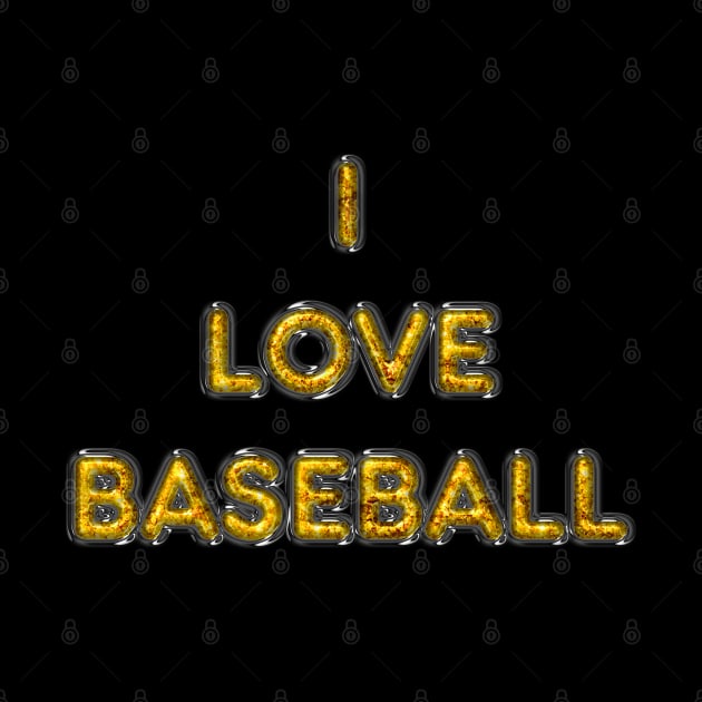 I Love Baseball - Yellow by The Black Panther