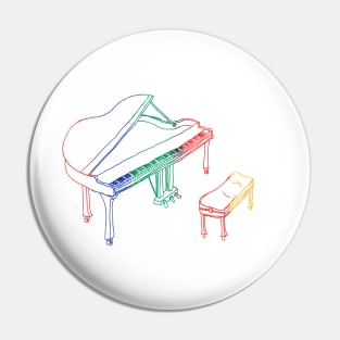 Technicolour Piano Pin