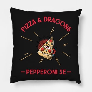 Pizza & Dragons Pillow