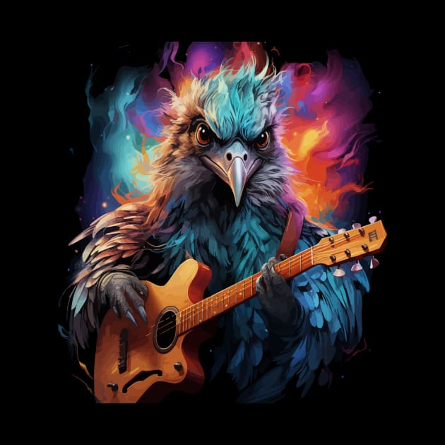 Emu Playing Guitar by JH Mart