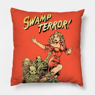 Hermosa Mujer Pantano Terror Comic Halloween Pillow