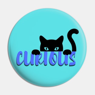 Curious cat Pin