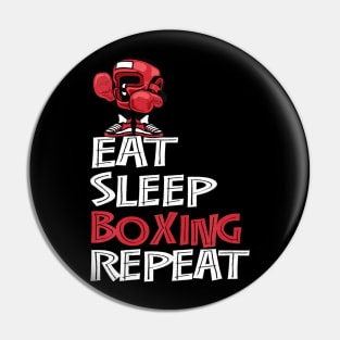 Eat Sleep Boxing Repeat Shirt Gifts for Boys and Men Pin