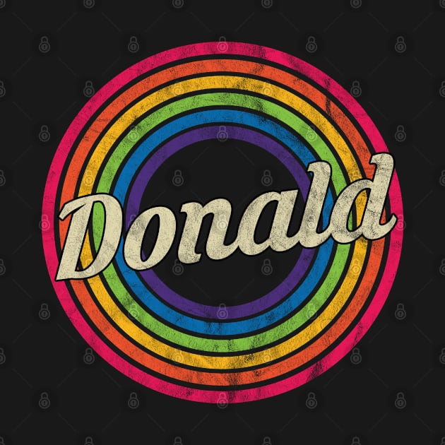 Donald - Retro Rainbow Faded-Style by MaydenArt