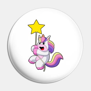 Unicorn Star Balloon Pin