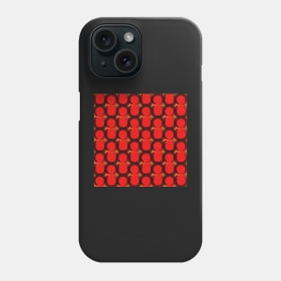 retro red pop art polka dot design Phone Case