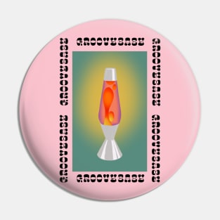 Groovy seventies 70s bright lava lamp, groovy baby Pin