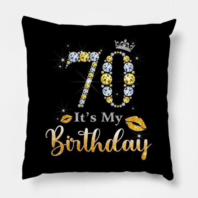 It's My 70th Birthday Pillow by Bunzaji