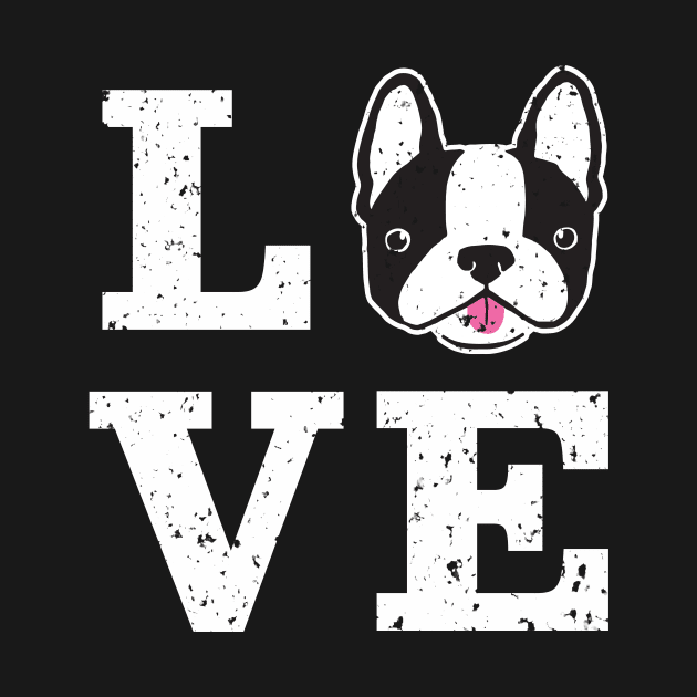 Boston Terrier Dog Love by Psitta