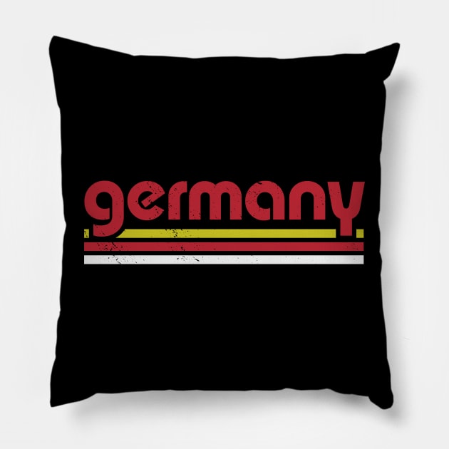 Retro Germany Football // Vintage Grunge German Word Art Pillow by Now Boarding