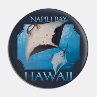 Napili Bay Hawaii Manta Rays Sea Rays Ocean Pin