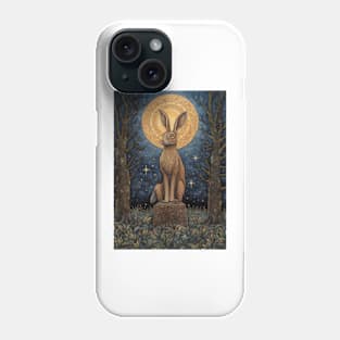 Hare, Pagan Hare, Pagan Art, Moon, Animal, Phone Case